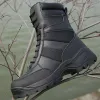 Stiefel Militärtaktische Kampfstiefel Männer Leder wasserdichte schwarze Camping Trekking Outdoor Schuh Mann klettern Jagdwanderschuhe