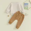 Ensembles de vêtements pour bébés garçons de 0 à 3 ans, tenue avec lettres, sweat-shirt à manches longues, pantalon de jogging, mignon, printemps