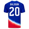 USAS Football Footic Jerseys 2024 Copa America Uswnt Woman Kids Kit USMnt 24/25 Home Away Football Shirts Men Player Wersja 2024 Pulisic Smith Morgan Balogun 3xl 4xl