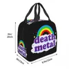 Rock Music Death Metal Isolado Lunch Tote Bag Reutilizável Thermal Cooler Lunch Box Work School Travel Food Picnic Ctainer Bags L0dR #