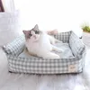 Bed For Dog Cats Puppy House Kennel Indoor Dogs Small Medium Cat Pet Sofa Sleeping Furniture Supplies Accessories 240328