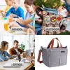 Bärbar isolerad kylväska lunchpåsar tote för mat picknick kvinnor reser termisk frukost arrangör vattentäta förvaringspåsar r5zm#