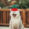 Dog Apparel Strawberry Pet Hat Cat Cute Costume Decoration Headgear Halloween Headdress For Dogs Rabbits