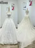 Königliches Ballkleid-Hochzeitskleid mit kurzen Puffärmeln, Prinzessin, formelle Zeremonie, Kirche, Brautkleider, luxuriöse Perlen, Kristalle, Perlenstickerei 4342790