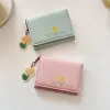 Varumärkesdesigner plånböcker Floral Mönster Små plånböcker Kvinnor Soft Pu Leather Mini Coin Bag Ladies Card Holder FI Purse Female G73C#