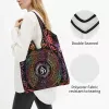 cute Mandala Om Buddhism Aum Shop Tote Bag Portable Zen Yoga Meditati Grocery Shoulder Shopper h2iD#