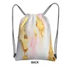 gold Marble Drawstring Bags Backpacks Bagpack Female Bag Kids Pouch Northern Europe Minimalistic Arts Design Harajuku Creative i46m#