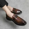 Chaussures habillées hommes d'affaires vêtements de cérémonie mariage marié hauteur augmentant la semelle intérieure en cuir jeune S