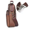 Små män äkta läder handväska manlig mode axelväska hög kvalitet kohud läder crossbody väska mens portfölj 240320