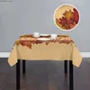 Table Cloth Autumn Thanksgiving Pumpkins Leaves Rectangle Tablecloths Holiday Party Decor Waterproof Table Cloth for Kitchen Table Decor Y240401