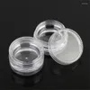Bouteilles de rangement 10 pièces 2.5g, boîte à bijoux en plastique transparent, petits pots ronds, boîtes d'organisation de maquillage, cosmétiques portables