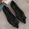 Casual Shoes Window Style Hollowed Bow-knot Pointed Toe Loafers Woman Slip On Jelly Sandals Women Outside Antiskid Cut Out Flats Mujer