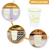 Copos descartáveis canudos 8pcs Ramadan Party Paper Drinks Cup Eid Supplies 12oz