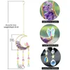 Dekorativa plattor Kristaller Suncatcher Moon Sun Catcher Hängande ornament Gåvor till julfödelsedag Valentine Mothers Day