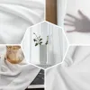 Fleurs noires et blanches salon rideaux en tulle imprimé drapé pour enfants chambre à la maison décor de cuisine fenêtre rideau transparent