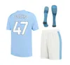 Barn 2023 2024 Haaland Football Kits Tracksuits Soccer Jerseys 23 24 25 Grealish Sterling Mans Cities Mahrez de Bruyne Foden pojkar målvakt Fotbal kit män