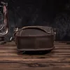 Crazy Horse Leather Venta caliente Vintage Pequeño Menger Bolso de hombro Diseño Fanny Cinturón Paquete Drop Leg Bag para hombres Hombre 9326 12sS #