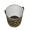 Laundry Bags Snake Skin Print Basket Foldable Snakeskin Texture Toy Clothes Hamper Storage Bin For Kids Nursery