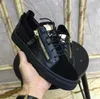 Casual Shoes Top Designer Women Leather Spring Men Party Flats Sneakers Zipper Lace-Up Unisex High Quality Man Black