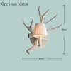 Wall Lamp American White Antler Living Room Restaurant Bar Mediterranean Industrial Wind Retro Creative