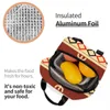 Bolsa de almuerzo aislada de símbolos de berebere de Amazigh para mujeres Tifinagh Cooler Termal Cooler Comida Lunch Box Bolsas de picnic J2yn#