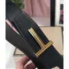 Tom Fords with Box Designer Tom Belt High Quality Luxury Men Women Genuine Leather Buckle Belts Fashion Clothing Accessories Waistband and Dust Bag 4026