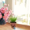 Vasos bonito vaso de flores dos desenhos animados homem cactus plantador suculento casa jardinagem potes criativo resina planta verde decorações modernas