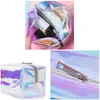 Sac de maquillage holographique Sac de voyage cosmétique Organisateur de toilette Bourse pour femmes 2023 Nouveau Organisateur coloré Pochette Voyage Fi A4Zb #