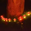 Lepels zonne-paddenstoellamp waterdicht meerkleurig LED voor Kerstmis Halloween tuin tuin gazon 8 STKS rood