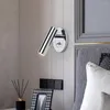 Lampa ścienna Bedii Bedii LED LED Wysokie urządzenie oświetleniowe Regulowane kierunek reflektorowy przełącznik Rocker Monted El