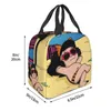 Happy Mafalda Isolated Lunch Bag For School Office Carto Anime Waterproof Cooler Thermal Bento Box Women Kids G47X#