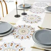 Tafeldoek Noordse minimalistische stijl mandala print waterdicht tafelkleed rechthoekige bruiloftdecoratie tafelkleed salontafel decoratie SE y240401