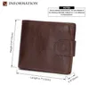 genuine Leather Cowhide Short Wallets Men's Mey Bag Vintage Busin Male Purse Coin C Pocket Photo Window ID Card Holder 27IK#