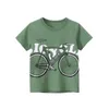 1-9T Bambino Del Capretto Del Bambino Delle Ragazze Dei Ragazzi Vestiti di Estate Top In Cotone Manica Corta Infantile T Shirt Per Bambini Casual Tshirt Allentato Tee vestito 240326