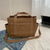 Multi-bolso bolsa de maternidade feminina grande capacidade sacola lona versátil bolsa de viagem sólida crossbody saco senhoras loja c6kX #