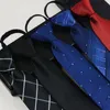 Zipper Neck T Tie 66 Colors Father's Stripe Necktie For Party Day Wedding Lazy Men's Christmas Gift Free 48*8cm Fedex Gwuic