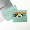 1 PCS New Fi Men/Women Mini ID Card Busin Credit Card Case PU Leather Ultra-thin Bank Card Case Student Meal Case 75jN#