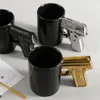 Muggar Creative Ceramic Coffee Cup Delicate Texture Mug Glaze Personlig pistol Bekvämt grepp