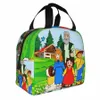 Alps Mountain Heidi Peter And Grandpa Lunch Bag Теплый холодильник с термоизоляцией Ланч-бокс для женщин Дети Школьные сумки для еды O3Jw #