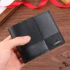 Neue PU-Leder-Männer-Mappen-Kurz-Multi-Card-Münzen-Geldbörse Fi Casual Wallet Männliche Jugend Thin Horizontal Soft Wallet Kein Reißverschluss a5qF #