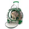 Valise à roulettes pour animaux de compagnie, sac entièrement Transparent pour chien, sac à dos de grande capacité pour animaux de compagnie, chat