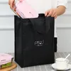 black Thermal Lunch Bag Portable Cooler Insulated Picnic Bento Tote Travel Fruit Drink Food Fresh Organizer Accories Supplies f1Qt#