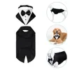 Costume de vêtements pour chiens, collier pour animaux de compagnie et tenues de Cosplay, smoking, cadeau d'anniversaire pour chiens, Costume en coton, chemisiers habillés formels pour mariages