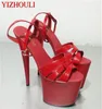 Dance Shoes Sexy 20 Cm Lacquer Fashion Banquet Runway High Heels Model Nightclub Pole Dancing Performance