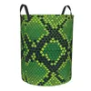 Sacs à linge Sacs à linge Panier d'impression de peau de serpent Pliable Grand bac de rangement pour vêtements Peau de serpent Texture animale Panier pour bébé