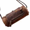 aetoo Retro Crazy Horse leather men's bag, cowhide motorcycle bag, pillow cylinder bag, leather casual shoulder bag k70z#