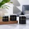 Premium 20 g 30 g 50g Black Glass Cosmetische potten met acryldeksel voor crème