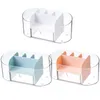 Boîtes de rangement Boîte d'organisateur de maquillage Conteneur divisé pour coton Tods Brosses de beauté éponge