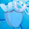 Зубная щетка Автоматическая звуковая электрическая зубная щетка для взрослых Перезаряжаемая 360 градусов Интеллектуальные U-образные зубные щетки Синие, белые, водонепроницаемые