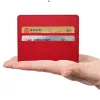 1PC PU Le cuir d'identité Holder Candy Color Bank Credit Card Box Femme Femme Multi Sllot Slim Busin Card Étui portefeuille 03U5 #